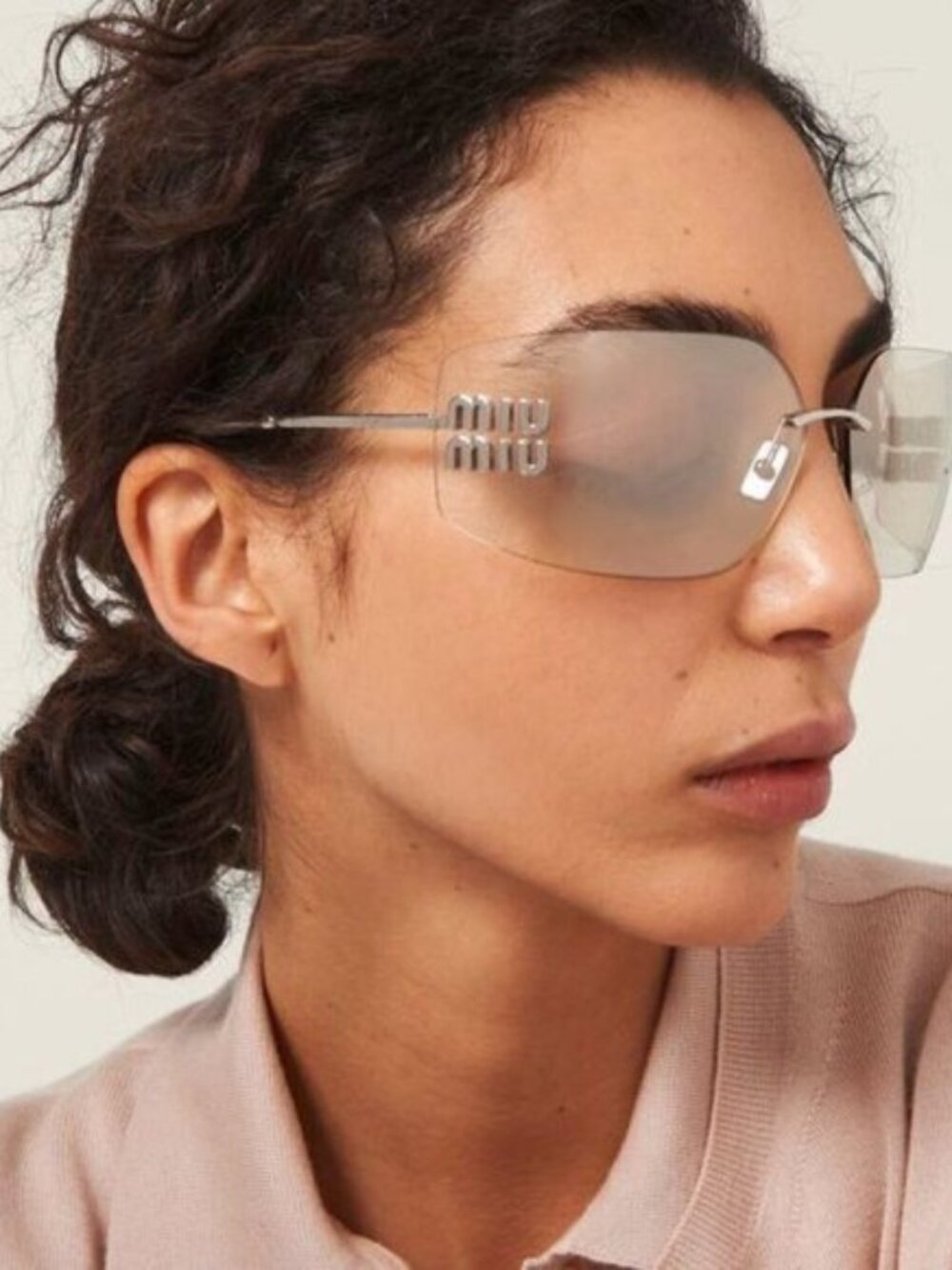 NEW MIU MIU RUNWAY SUNGLASSES MIU MIU MU54YS 1BC10F OVERSIZED WOMEN SUNGLASSES